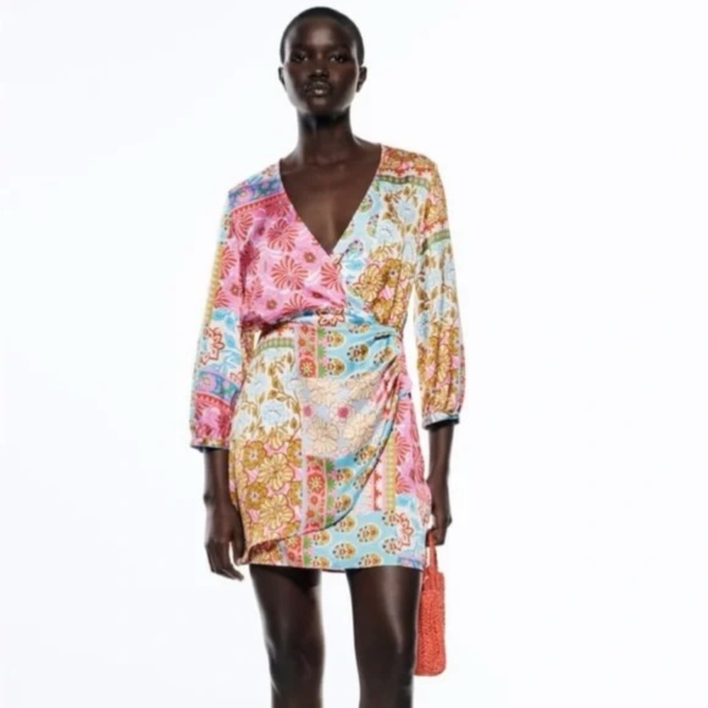 Zara Patchwork Print Dress